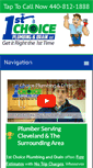 Mobile Screenshot of 1stchoiceplumbingcleveland.com